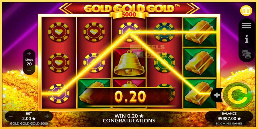 Gold Gold Gold 5000 акча үчүн оюн машинасы, сүрөт 3