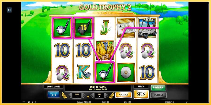 Gold Trophy 2 акча үчүн оюн машинасы, сүрөт 3