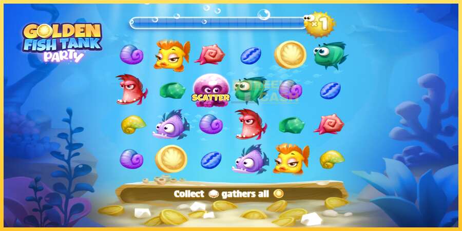 Golden Fish Tank Party акча үчүн оюн машинасы, сүрөт 2