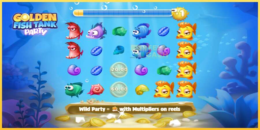 Golden Fish Tank Party акча үчүн оюн машинасы, сүрөт 3