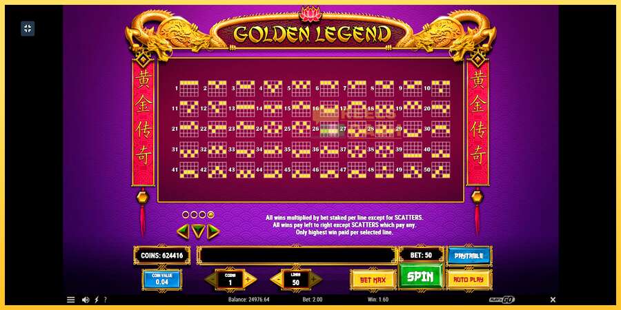 Golden Legend акча үчүн оюн машинасы, сүрөт 7