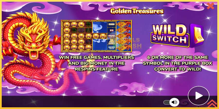 Golden Treasures акча үчүн оюн машинасы, сүрөт 1