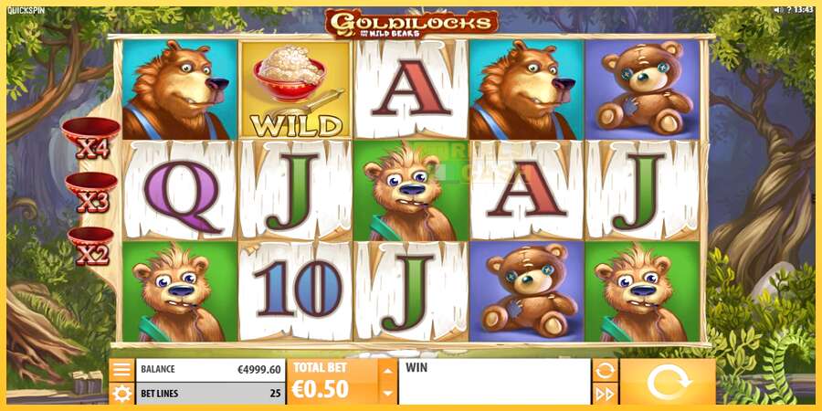 Goldilocks and the Wild Bears акча үчүн оюн машинасы, сүрөт 2