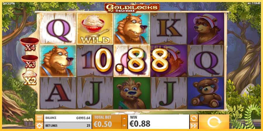 Goldilocks and the Wild Bears акча үчүн оюн машинасы, сүрөт 3