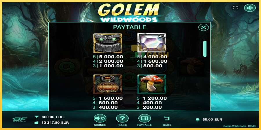 Golem Wildwoods акча үчүн оюн машинасы, сүрөт 4