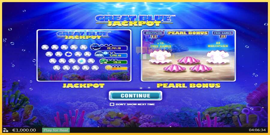 Great Blue Jackpot акча үчүн оюн машинасы, сүрөт 1