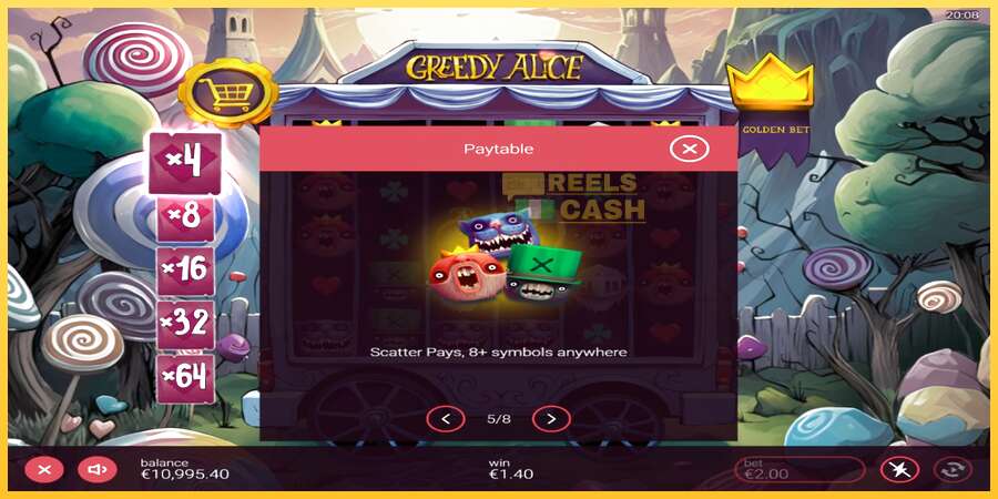 Greedy Alice акча үчүн оюн машинасы, сүрөт 4