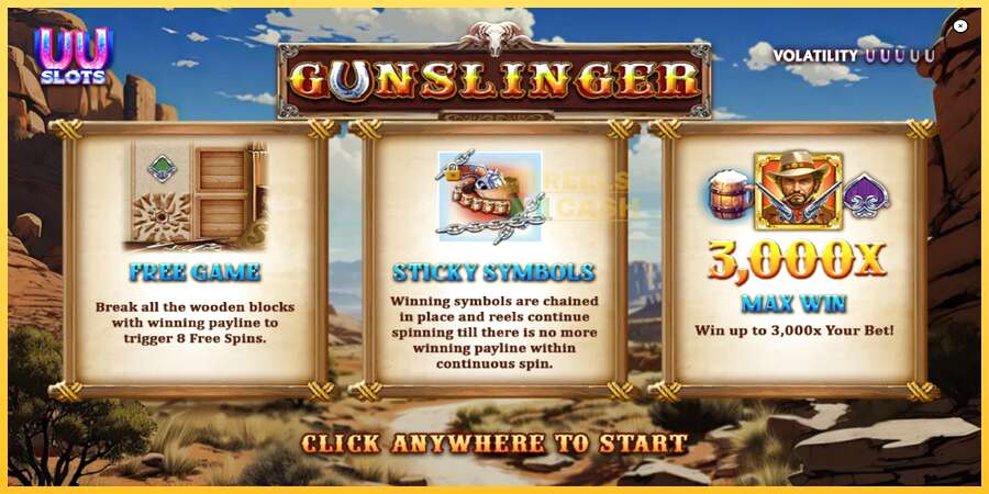 Gunslinger акча үчүн оюн машинасы, сүрөт 1