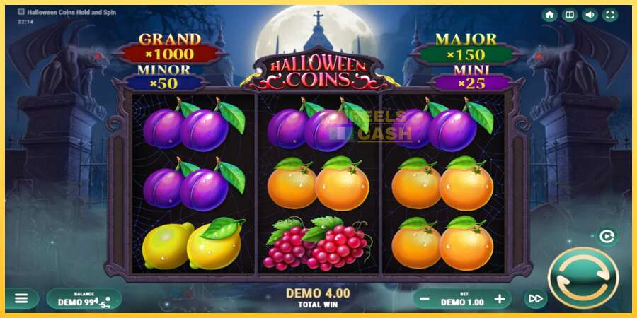 Halloween Coins Hold and Spin акча үчүн оюн машинасы, сүрөт 3