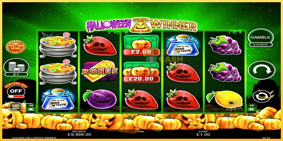 Halloween Golden Winner акча үчүн оюн машинасы, сүрөт 2