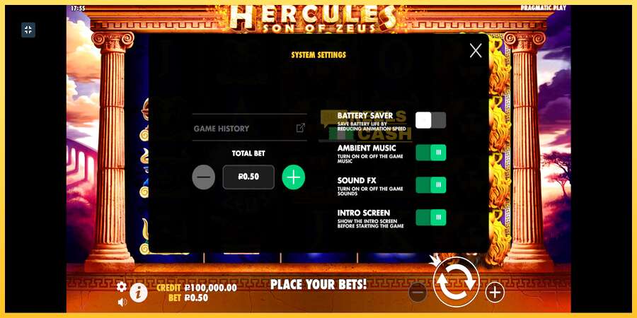 Hercules Son of Zeus акча үчүн оюн машинасы, сүрөт 2