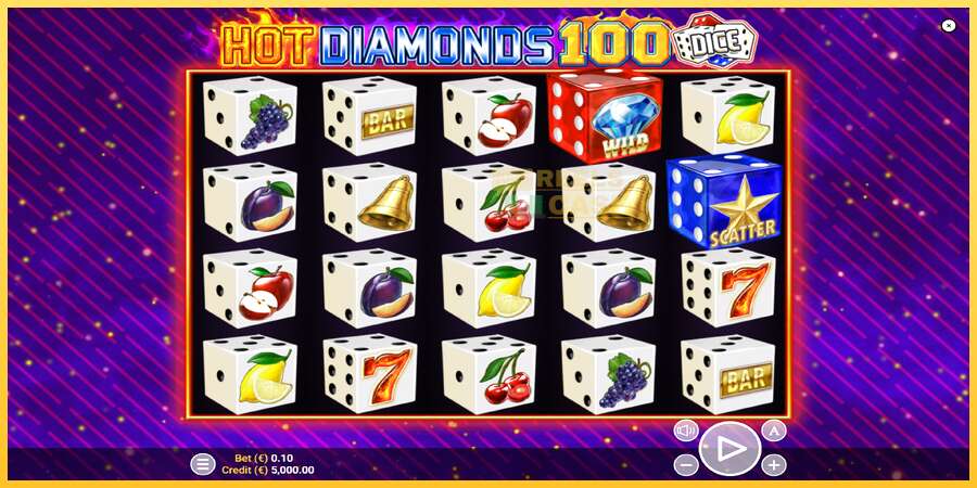 Hot Diamonds 100 Dice акча үчүн оюн машинасы, сүрөт 1