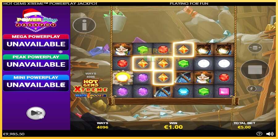 Hot Gems Xtreme PowerPlay Jackpot акча үчүн оюн машинасы, сүрөт 3