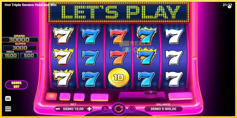 Hot Triple Sevens Hold & Win акча үчүн оюн машинасы, сүрөт 2