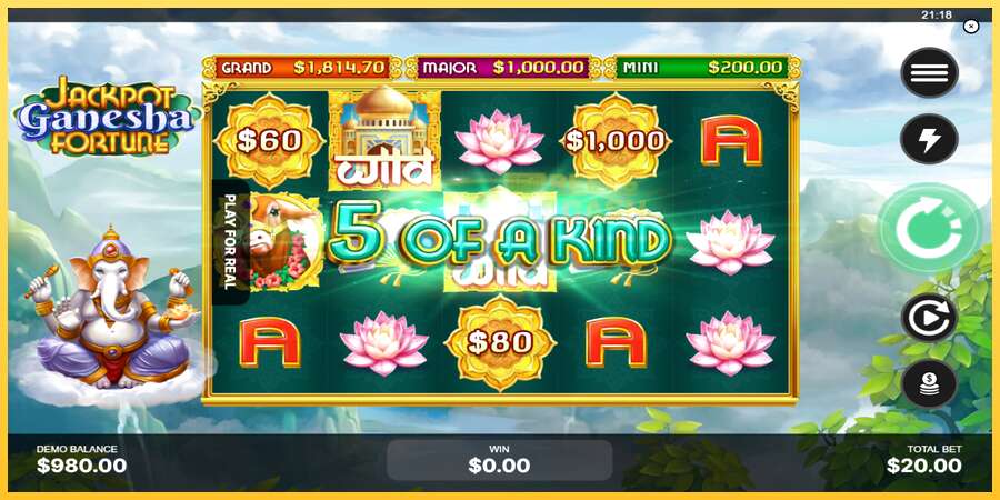 Jackpot Ganesha Fortune акча үчүн оюн машинасы, сүрөт 3