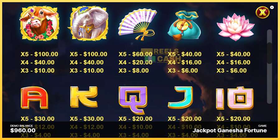 Jackpot Ganesha Fortune акча үчүн оюн машинасы, сүрөт 6