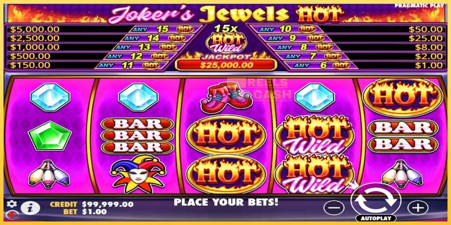 Jokers Jewels Hot акча үчүн оюн машинасы, сүрөт 1