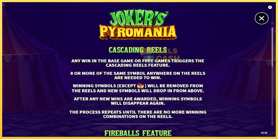 Jokers Pyromania акча үчүн оюн машинасы, сүрөт 5