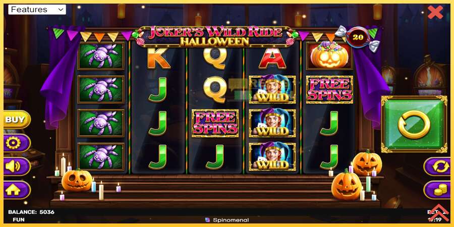 Jokers Wild Ride Halloween акча үчүн оюн машинасы, сүрөт 2