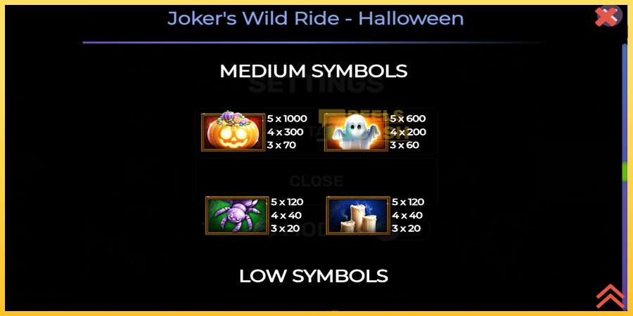 Jokers Wild Ride Halloween акча үчүн оюн машинасы, сүрөт 5