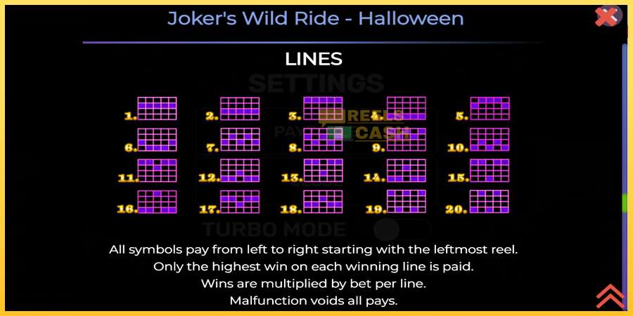 Jokers Wild Ride Halloween акча үчүн оюн машинасы, сүрөт 7