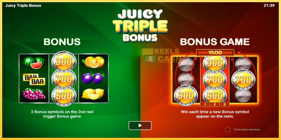 Juicy Triple Bonus акча үчүн оюн машинасы, сүрөт 1