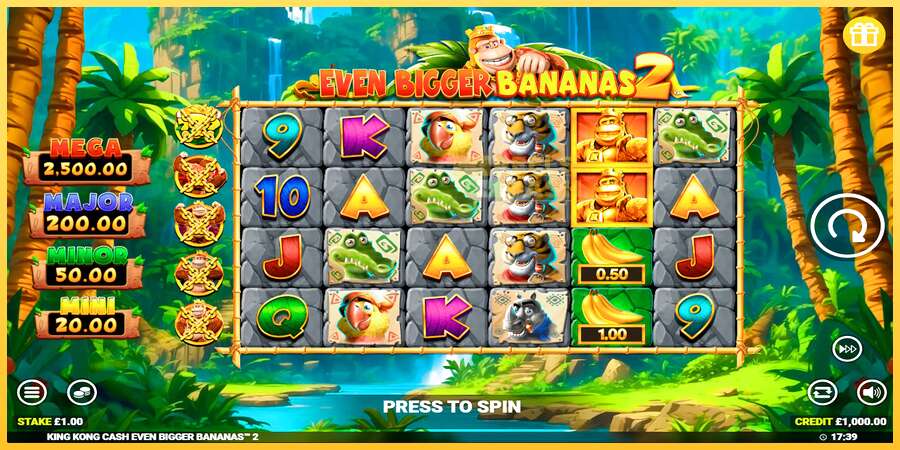 King Kong Cash Even Bigger Bananas 2 акча үчүн оюн машинасы, сүрөт 1