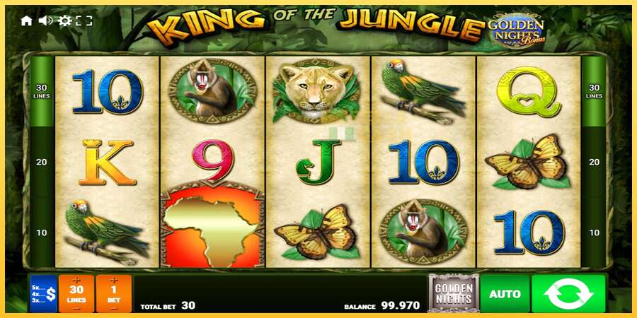 King of the Jungle Golden Nights акча үчүн оюн машинасы, сүрөт 1