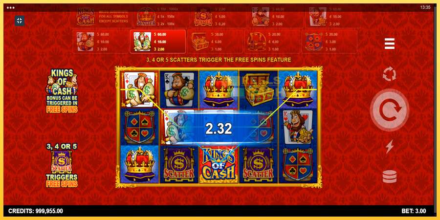 Kings of Cash акча үчүн оюн машинасы, сүрөт 4