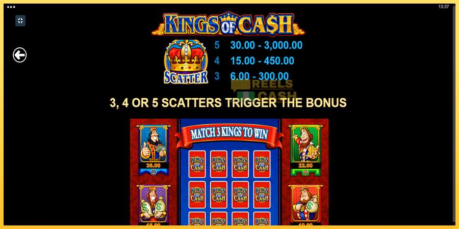 Kings of Cash акча үчүн оюн машинасы, сүрөт 6