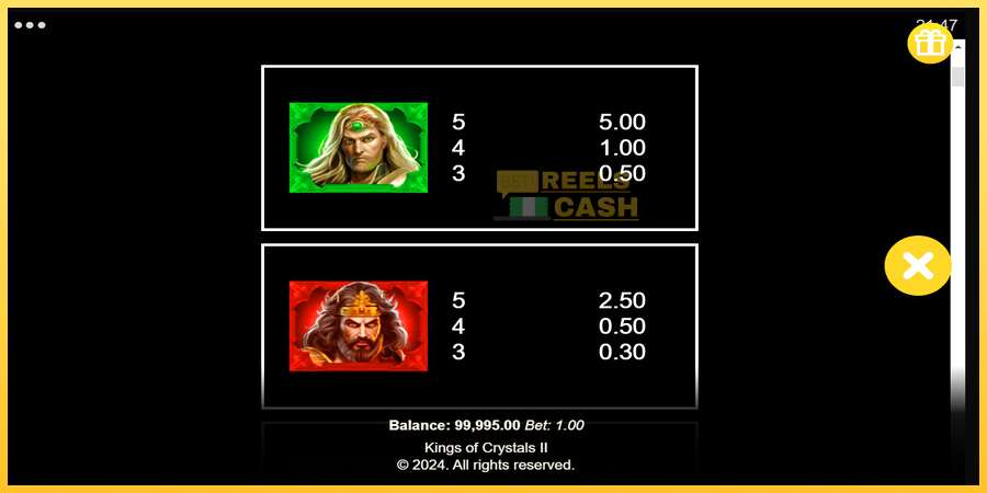 Kings of Crystals II Power Combo акча үчүн оюн машинасы, сүрөт 6