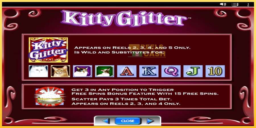 Kitty Glitter акча үчүн оюн машинасы, сүрөт 5