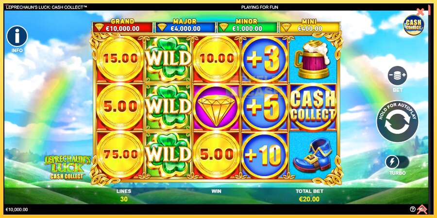 Leprechauns Luck Cash Collect Megaways PowerPlay Jackpot акча үчүн оюн машинасы, сүрөт 2