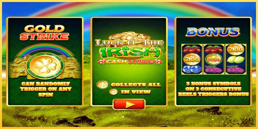 Luck O’ The Irish Cash Strike акча үчүн оюн машинасы, сүрөт 1