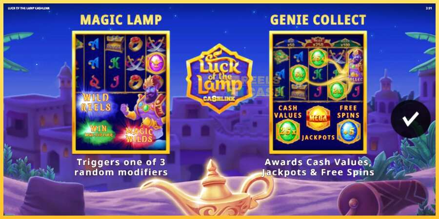 Luck of the Lamp Cashlink акча үчүн оюн машинасы, сүрөт 1