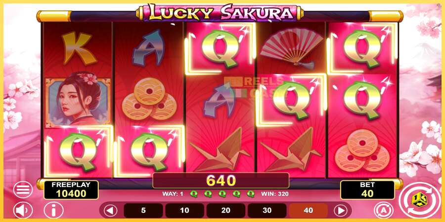 Lucky Sakura Win Spins акча үчүн оюн машинасы, сүрөт 3