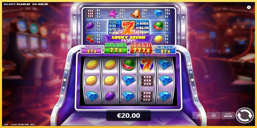 Lucky Seven Spin акча үчүн оюн машинасы, сүрөт 4