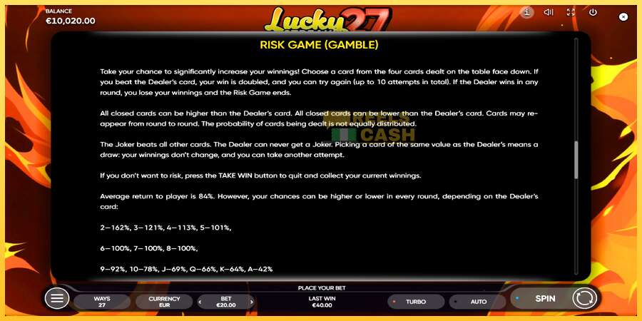 Lucky Streak 27 акча үчүн оюн машинасы, сүрөт 6