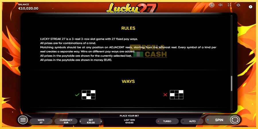 Lucky Streak 27 акча үчүн оюн машинасы, сүрөт 7