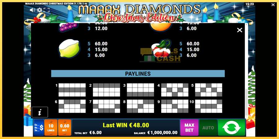 Maaax Diamonds Christmas Edition акча үчүн оюн машинасы, сүрөт 7