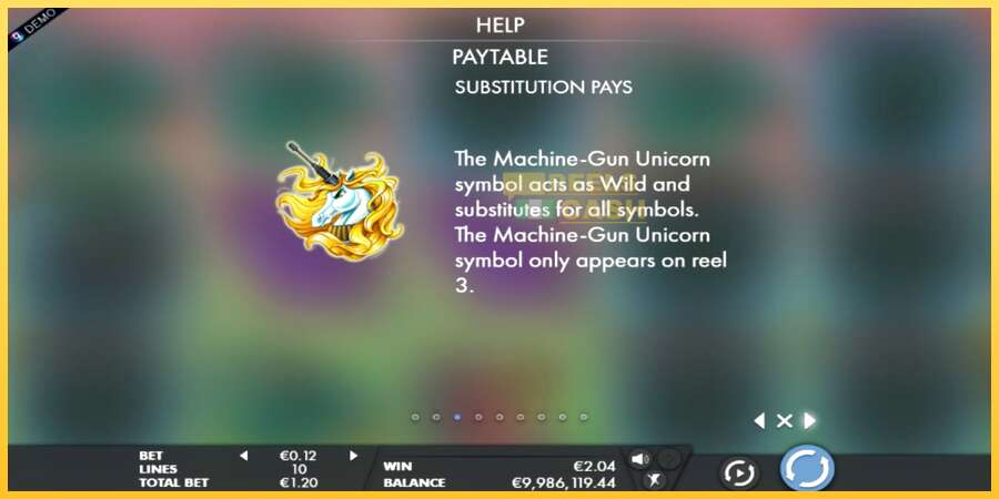 Machine Gun Unicorn акча үчүн оюн машинасы, сүрөт 3