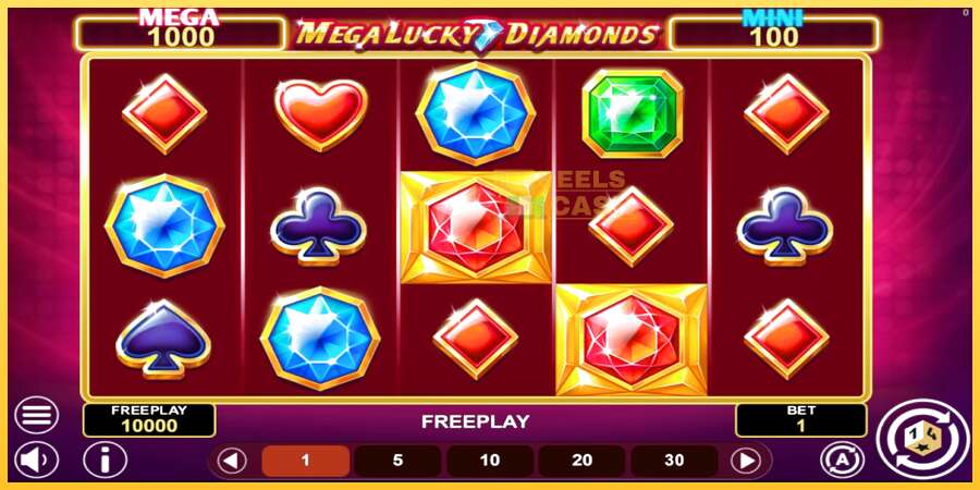 Mega Lucky Diamonds Hold & Win акча үчүн оюн машинасы, сүрөт 1