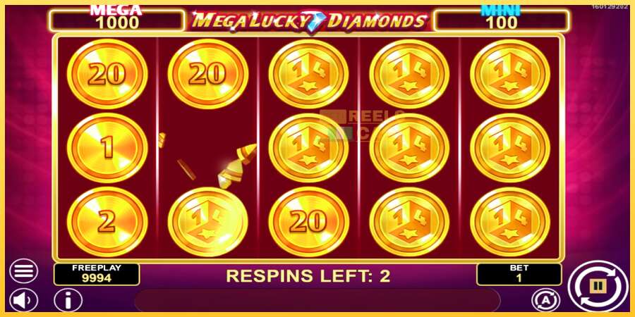 Mega Lucky Diamonds Hold & Win акча үчүн оюн машинасы, сүрөт 3