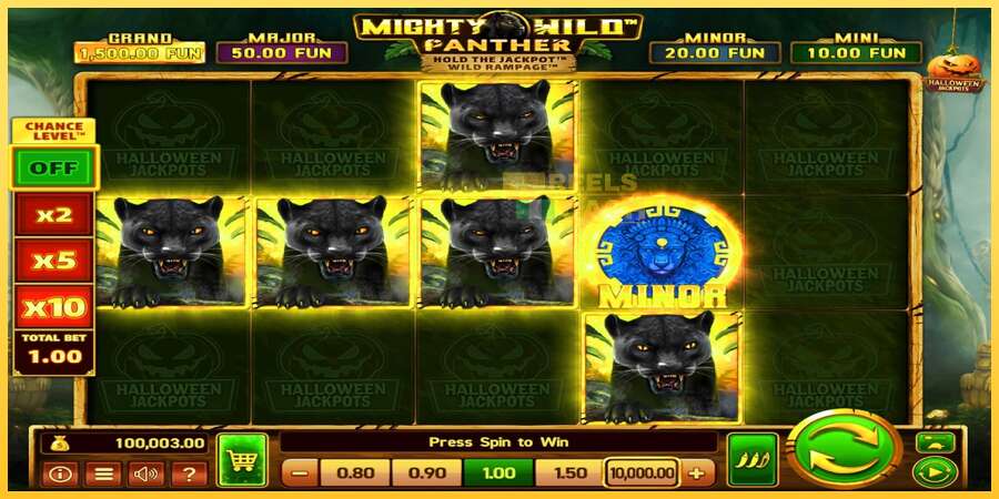 Mighty Wild: Panther Grand Gold Edition Halloween Jackpots акча үчүн оюн машинасы, сүрөт 2