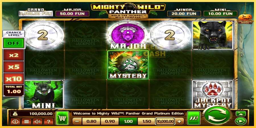 Mighty Wild: Panther Grand Platinum Edition Halloween Jackpots акча үчүн оюн машинасы, сүрөт 1