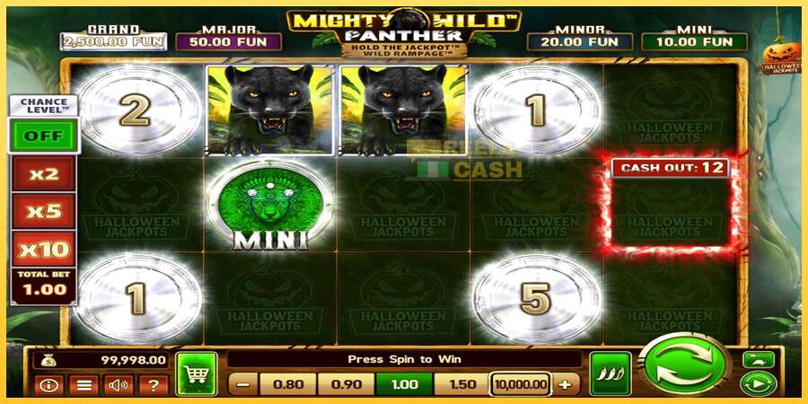 Mighty Wild: Panther Grand Platinum Edition Halloween Jackpots акча үчүн оюн машинасы, сүрөт 2