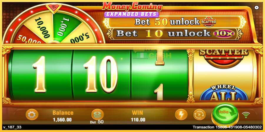 Money Coming 2 – Expanded Bets акча үчүн оюн машинасы, сүрөт 3