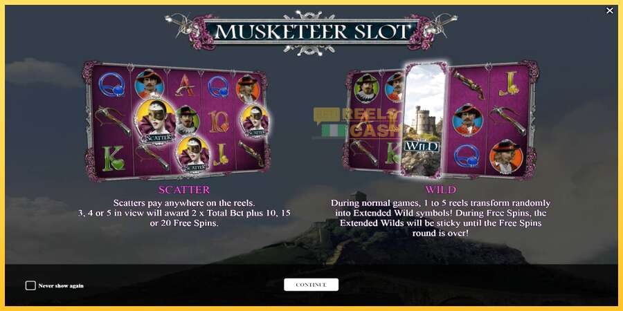 Musketeer Slot акча үчүн оюн машинасы, сүрөт 1