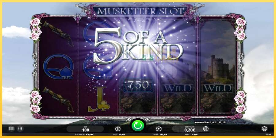 Musketeer Slot акча үчүн оюн машинасы, сүрөт 4