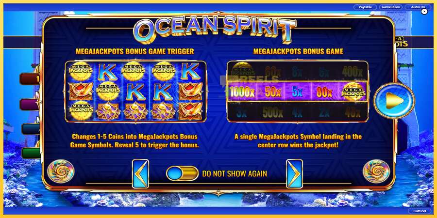 Ocean Spirit MegaJackpots акча үчүн оюн машинасы, сүрөт 2